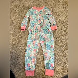 Lilly Pulitzer Floral Pajama Set with Pink Accents